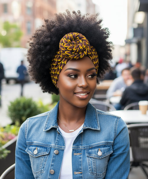 Safiya's Top Knot Swirl Half Turban