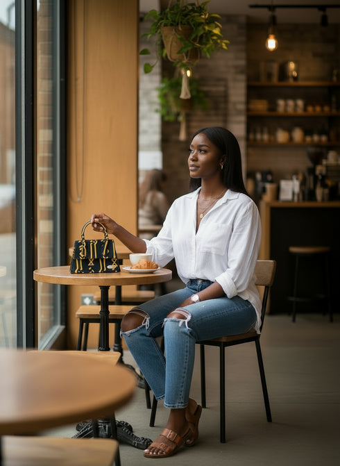 Sankofa Ananse Elegance Clutch / Handbag for Women