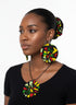 Sapphire Accessory Set - Ankara Earring and Necklace Set