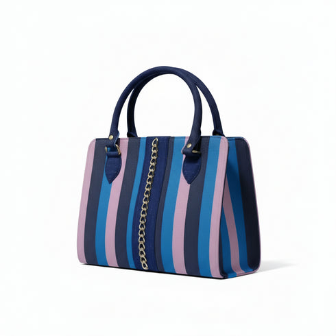 Savannah Croc-Embossed Top-Handle Ankara/African Print / Aso-Oke Fugu Kente/ Leather Clutch / Handbag for Women