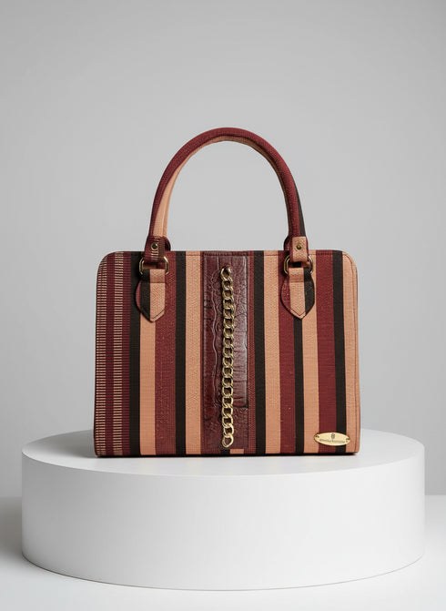 Savannah Croc-Embossed Handbag