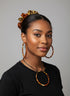 Savannah Hoop Accessory Set - Ankara Earring and Necklace Set