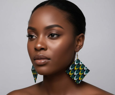 Urban Geometry Ankara Earrings