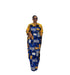 MALAYA African Print Two Fabric Color Block Boubou Kaftan Maxi Dress With Contrast Side Panels and Pockets