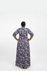 IVIORA Luxury Cotton Ankara Boubou Kaftan Maxi Dress With Crystal Stone Embellishment, Cord Lace Hem and Matching Headscarf