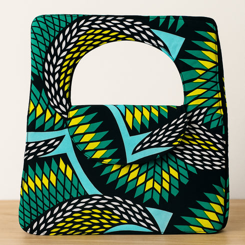 Sefina African Print Cut-out Luxury Handmade Wristlet Totes Chain Handle Ankara/African Print / Clutch / Handbag for Women