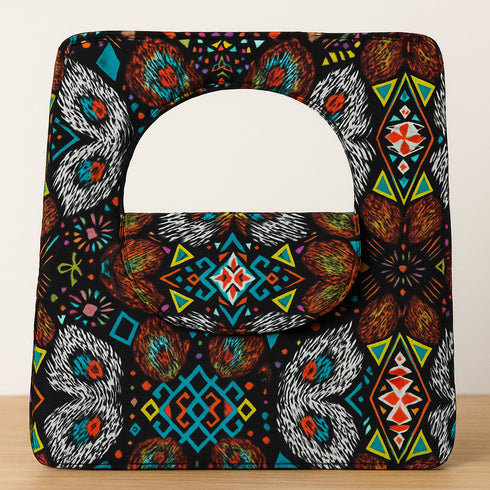 Sefina African Print Cut-out Luxury Handmade Wristlet Totes Chain Handle Ankara/African Print / Clutch / Handbag for Women