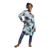 Seren Ankara Twist-Back Tunic Top – Open-Back Longline African Print Blouse for Girls - Top Only
