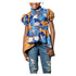 Tindika Girl's Ankara Puff Sleeve High-Low Blouse – Back Zip Elegant Asymmetric African Print Top only