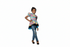 Tindika Girl's Ankara Puff Sleeve High-Low Blouse – Back Zip Elegant Asymmetric African Print Top only
