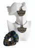 Tribal Geo-Fusion Accessory Set - Ankara Earring and Necklace Set
