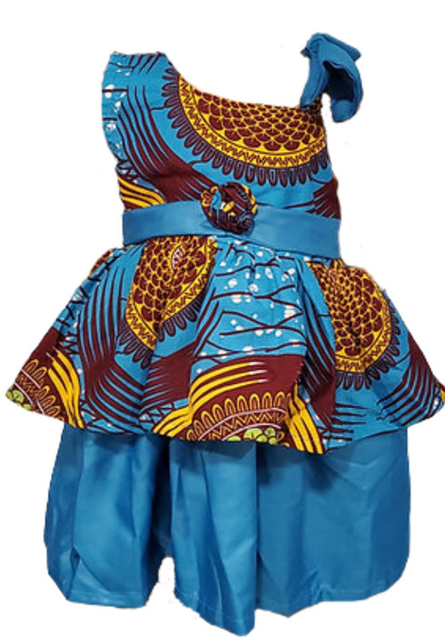 Vianca Sisters African Print Dress for Girls