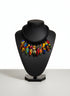 AMIRA Vibrant Verve Bold Ankara Fabric Bead Statement Necklace – Handmade Women’s Jewelry