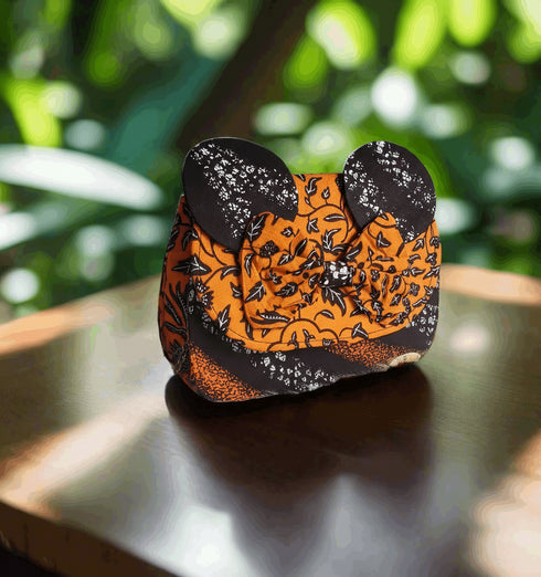 Vivid Wax Print Mickey Bow Tote