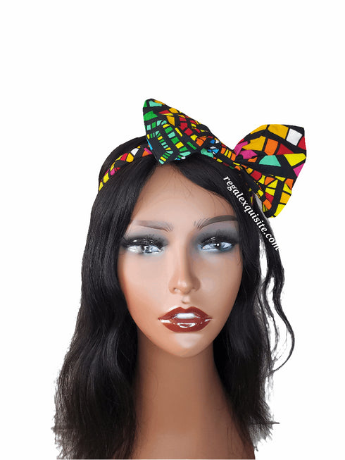 Zara's Ankara Adjustable Bow Headband