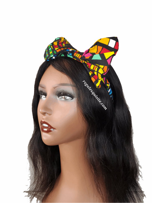 Zara's Ankara Adjustable Bow Headband