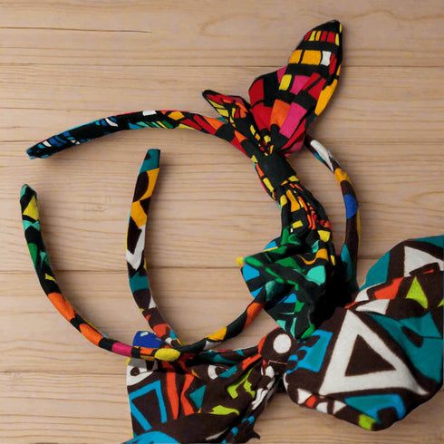 Zara's Ankara Adjustable Bow Headband