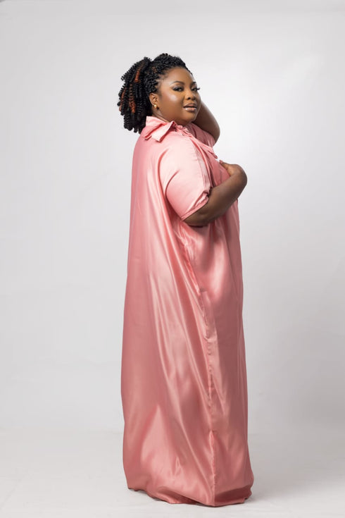 Zola African Tie Neck Modest Bubu long Dress