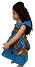 Zendaya Blue and Yellow Ankara Peplum Bow Belted Baby Girl Dress – Handmade