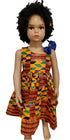 Journee Kente One Shoulder Bow African Print Baby Girl Dress – Handmade