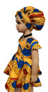 Nyame-Dei Butterfly Sleeve African Print Girl Dress – Handmade