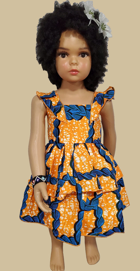 Adu-Twumwaa Ankara African Print Baby Girl Dress – Handmade