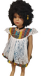 Oforiwaa White Lace African Kids Dress with Blue Kente Butterfly Sleeves Girl Dress – Maternity Style