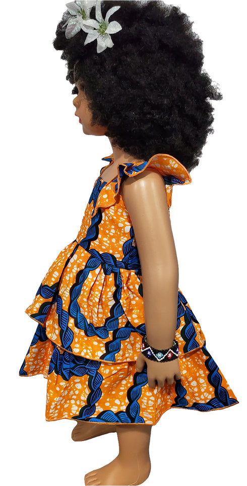 Adu-Twumwaa African Two-Sisters Print Sleeveless Girl Dress – Handmade