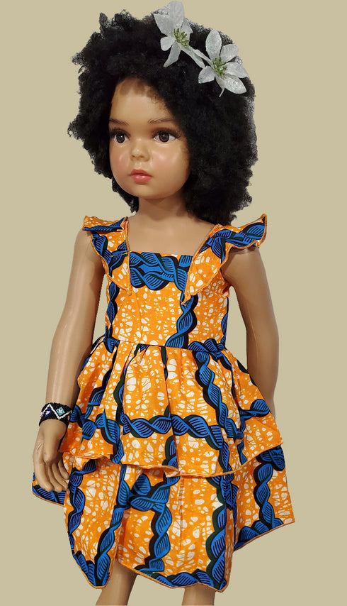 Adu-Twumwaa Ankara African Print Baby Girl Dress – Handmade