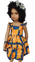 Adu-Twumwaa African Two-Sisters Print Sleeveless Girl Dress – Handmade