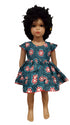 Asantewaa Ankara African Print sleeveless flare baby girl dress handmade – U neck