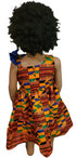 Journee Kente One Shoulder Bow African Print Baby Girl Dress – Handmade