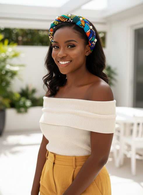 Aisha's Pearls Braided Majesty Headband