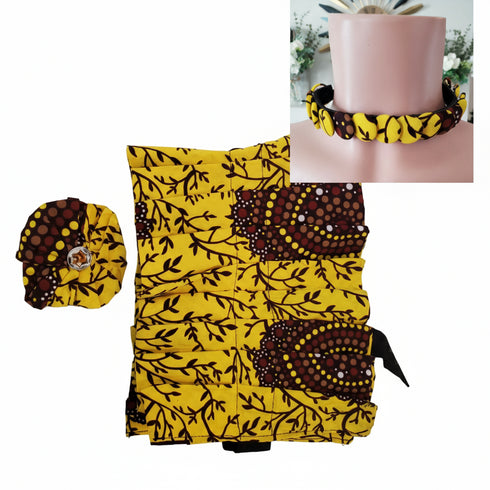 Geo-Tribal Waist Pleated Belt