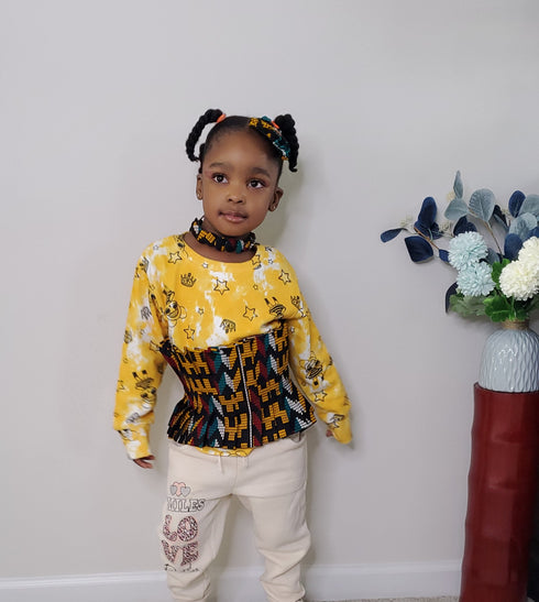 Geo-Tribal Waist Pleated Belt