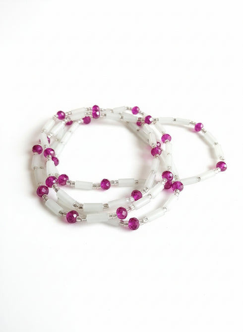 Shaka Lights Out Waist Beads - pink