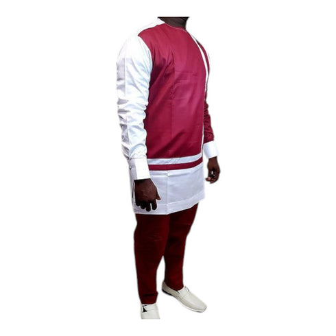 NII-LAMPTEY Men's 2-Piece African Set – Long Sleeve Shirt & Trousers