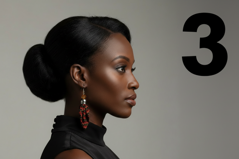 Sapphire Elegance Ankara Earrings