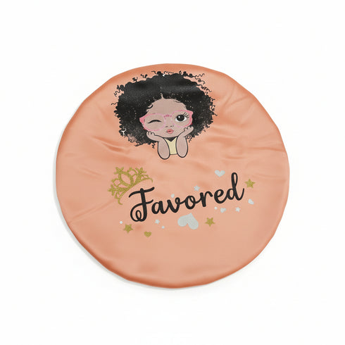 FAVORED BLACKWATER African KIDS Handmade KIDS Silk Bonnet With Favored Band Design