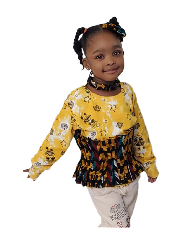 Geo-Tribal Waist Pleated Belt