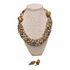 NALINI woven seed bead African statement necklace set