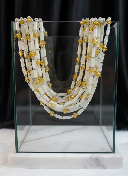 Shaka Lights Out Waist Beads - yellow - Glows in the dark