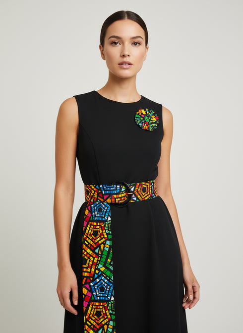 Vivid Visionary African Print Belt