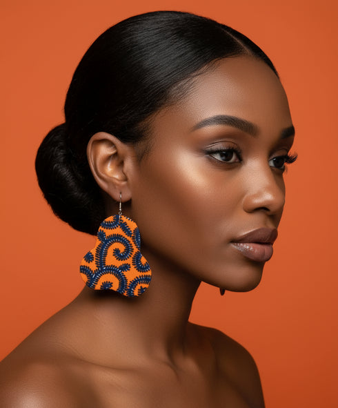 Midnight Melody Ankara Earrings