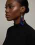 Sapphire Elegance Ankara Earrings