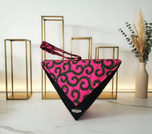 Kuba Triangle Wristlet Ankara/African Print Clutch / Handbag for Women