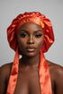 NAWOTWE AKOSUA Days of the Week African Names Satin Bonnet Hair Accessory with Adjustable Tie Back - Sunday