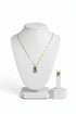 POWER OHENE ADWA Necklace and Earrings Set – Adinkra Necklace & Earrings Set Stainless Steel