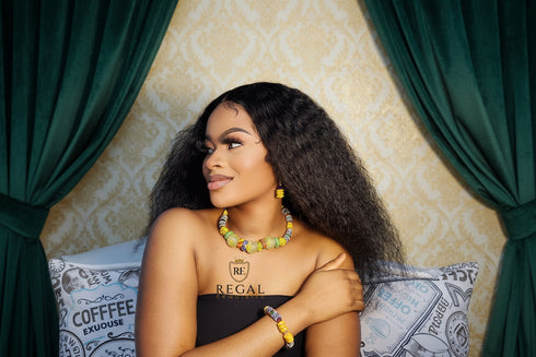 Nneka African Bead Necklace, Bracelet & Earrings Set