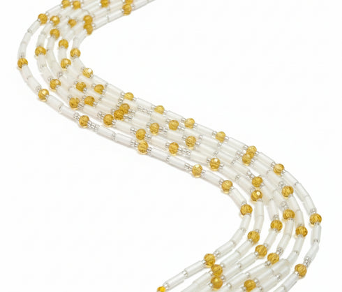 Shaka Lights Out Waist Beads - yellow - Glows in the dark